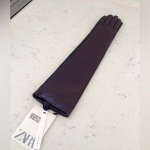 Zara Long Leather Gloves Pair #2